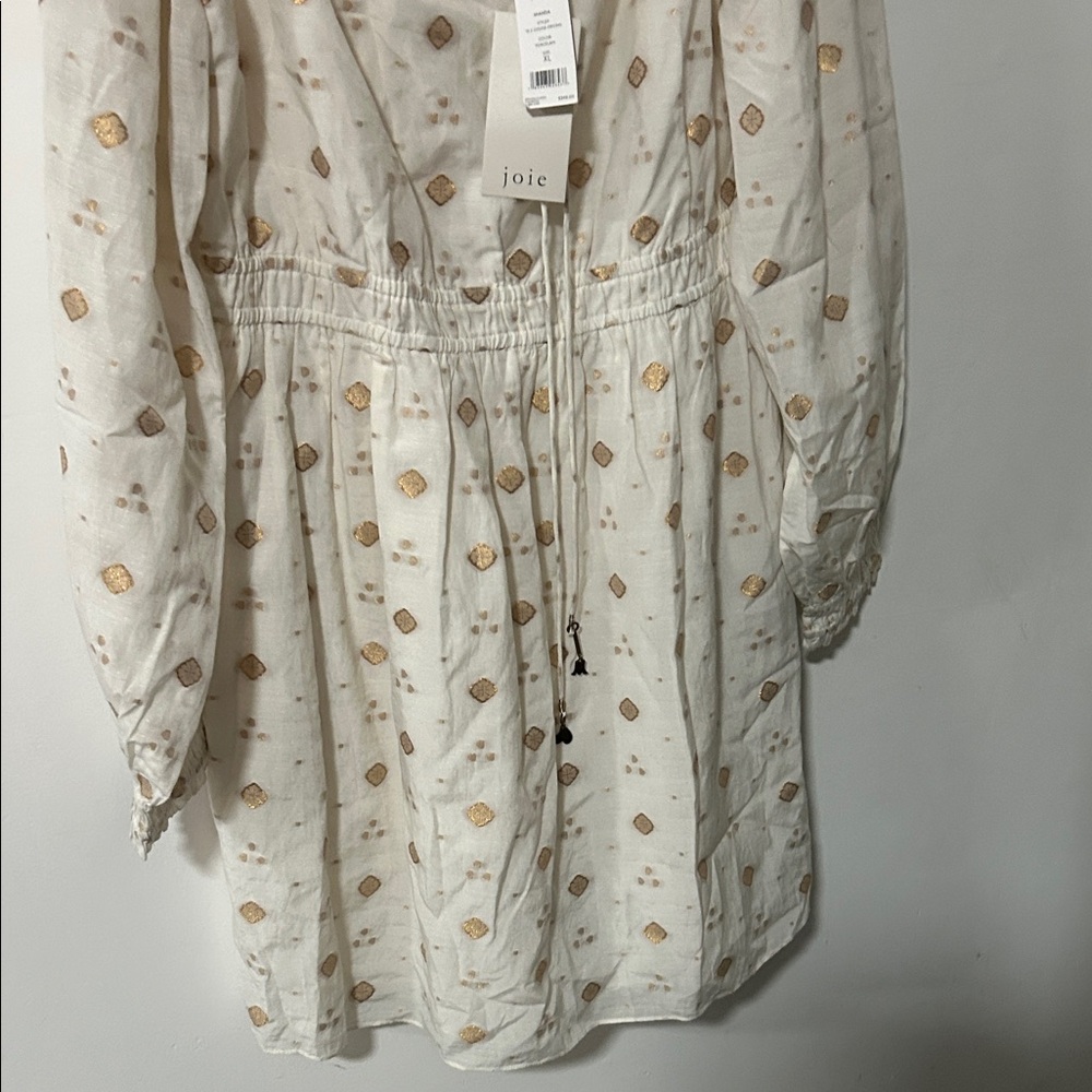 Joie White and Gold Patterned Dress - Picture 5 of 12